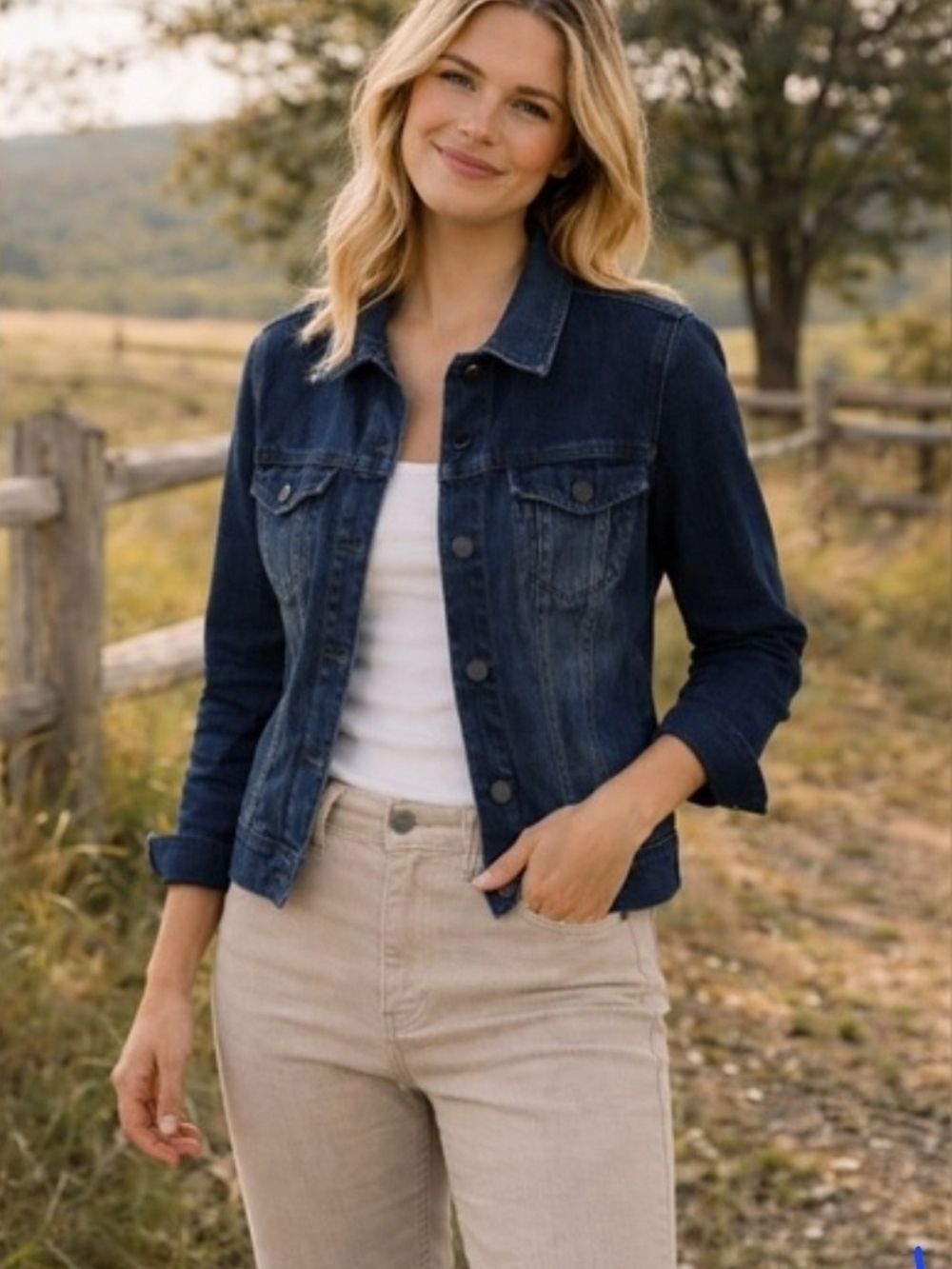 Liverpool Jeans Dark Blue Denim Jacket for Women- New without tags